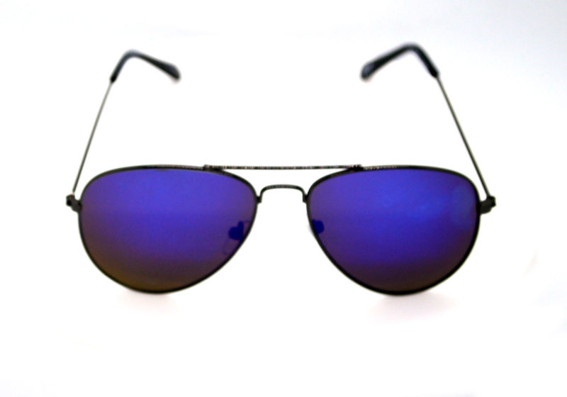 Shady Silver Finish Sunglasses with Dark Blue Tint 2