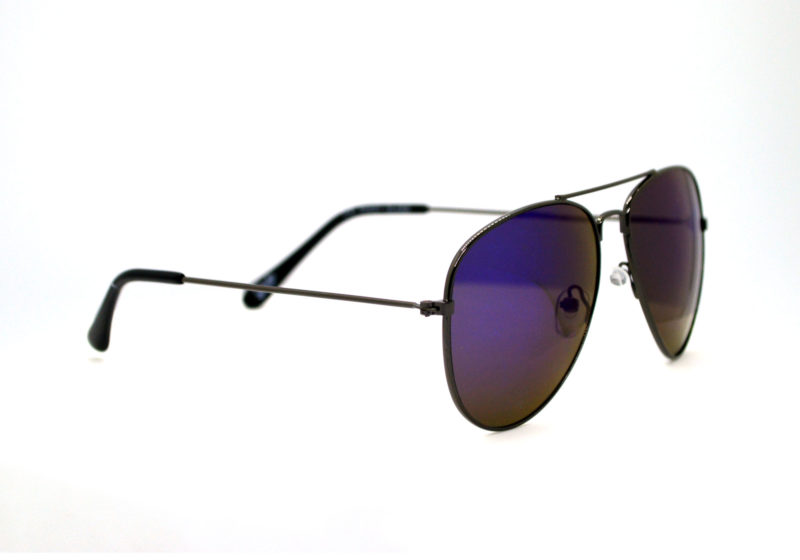 Shady Silver Finish Sunglasses with Dark Blue Tint 1