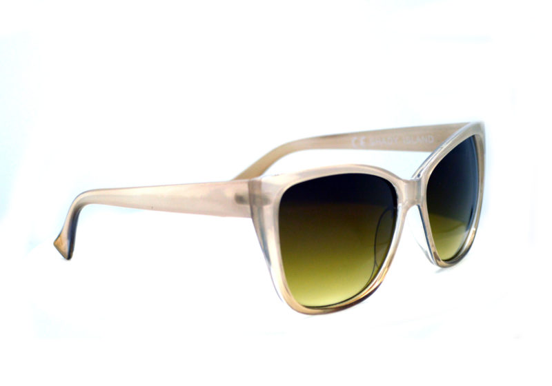 Shady Clear Butterfly Sunglasses with Black to Yellow Gradient Tint 1
