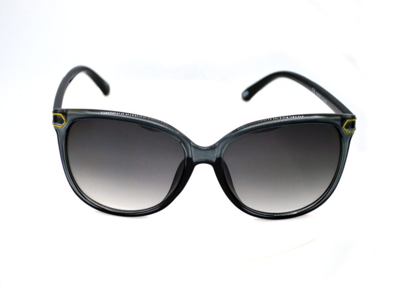 Shady Black & Yellow Butterfly Sunglasses with Grey Gradient Tint 2