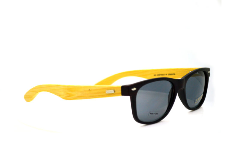 Shady Bamboo Black & Yellow Glasses with Light Grey UV Tint 1