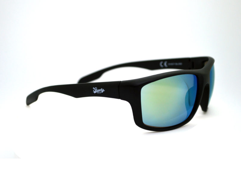 Shady Black Sporty Sunglasses with Light Blue Tint 1