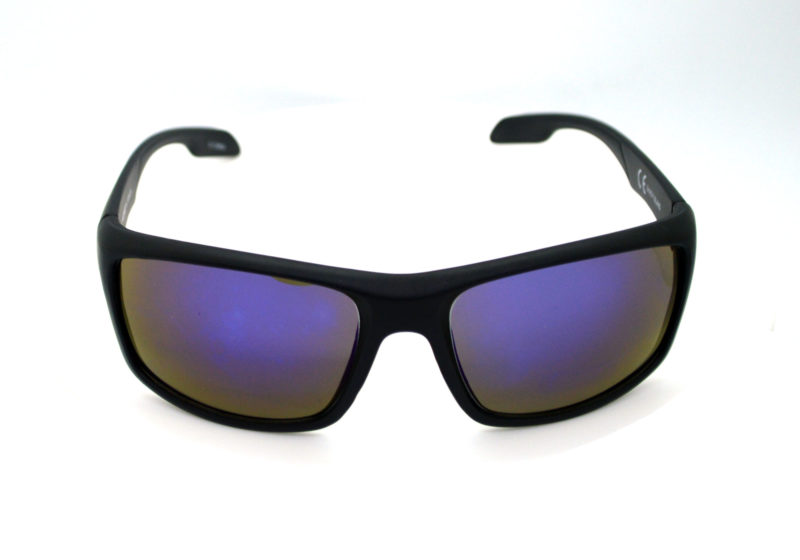 Shady Black Sporty Sunglasses with Dark Blue Tint 2