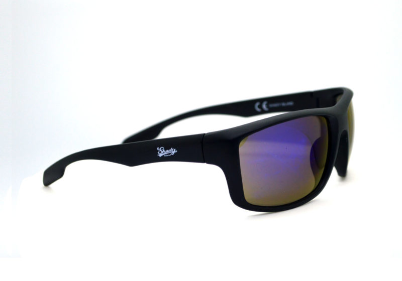 Shady Black Sporty Sunglasses with Dark Blue Tint 1