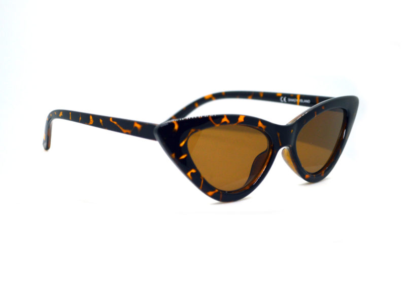 Shady Tortoise Print Butterfly Sunglasses with Brown Tint 1