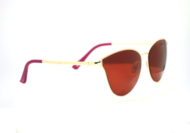 Shady Gold Finish Butterfly Sunglasses with Red Tint 1