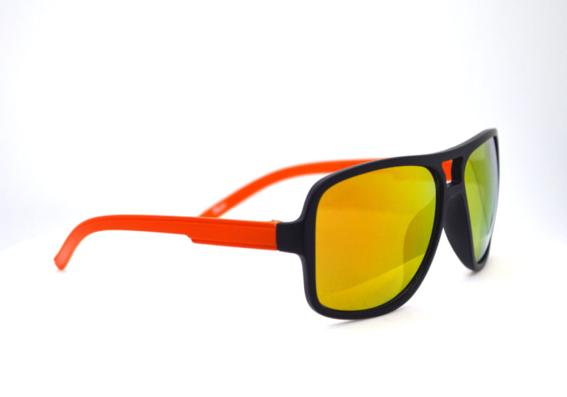 Shady Orange & Black Tween Sunglasses with Yellow Tint 1